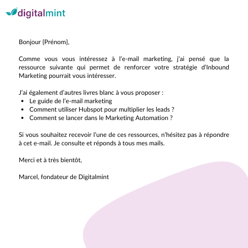 exemple scenario d'e-mail 3