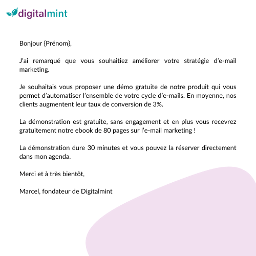 exemple scenario d'e-mail 4